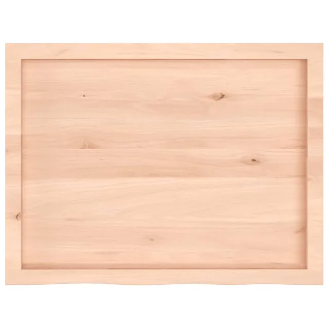 Dessus de table 80x60x(2-6) cm bois de chêne massif non traité