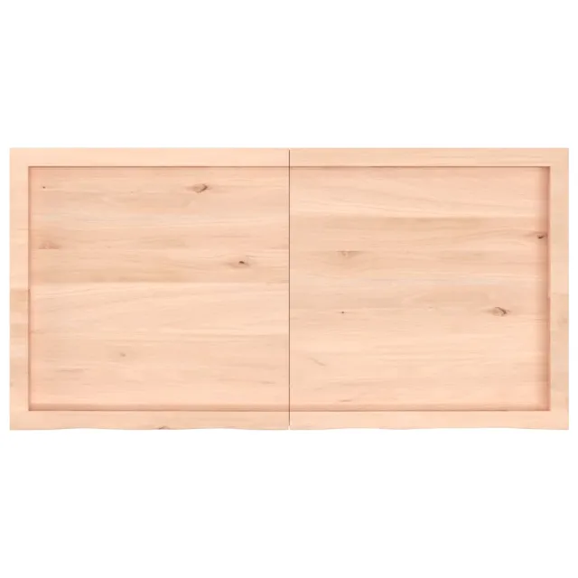 Dessus de table 120x60x(2-4) cm bois de chêne massif non traité