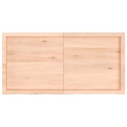 Dessus de table 120x60x(2-6) cm bois de chêne massif non traité 2