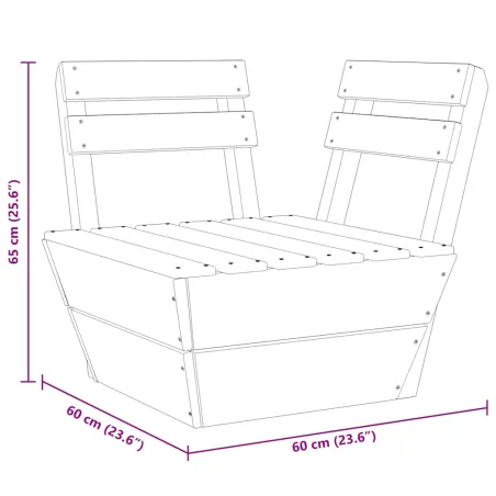 Canapé d'angle sectionnel palette Bois d'épicéa imprégné