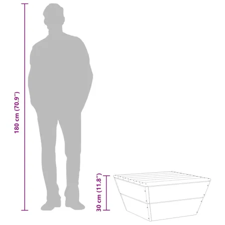 Tables de jardin 2 pcs 60x60x30 cm Bois d'épicéa imprégné