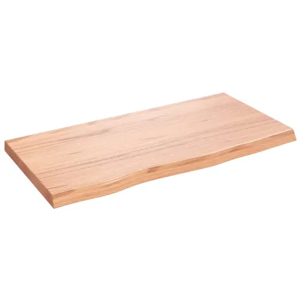 Dessus de table marron clair bois chêne massif traité 2