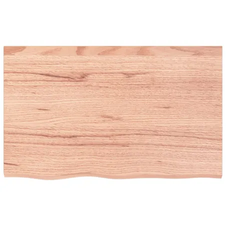 Dessus de table marron clair 80x50x2 cm bois chêne traité