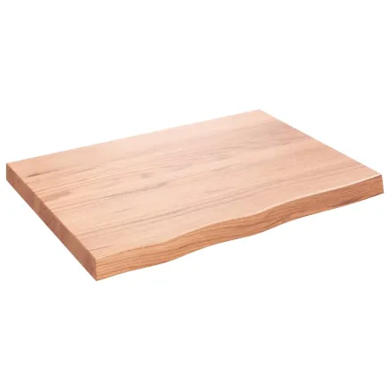 Dessus de table marron clair bois chêne massif traité 2