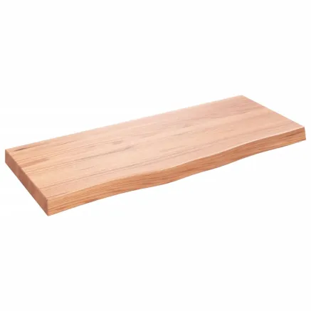 Dessus de table marron clair bois chêne massif traité 2