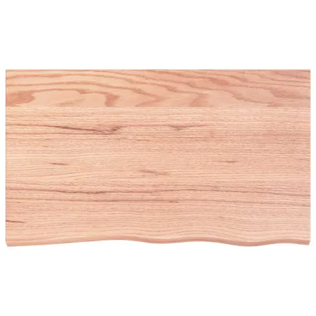 Dessus de table marron clair 100x60x2 cm bois chêne traité