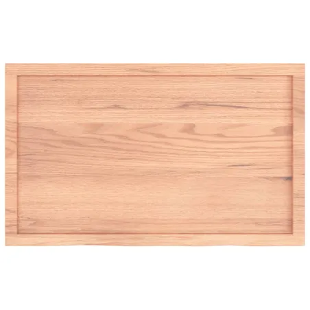 Dessus de table marron clair bois chêne massif traité