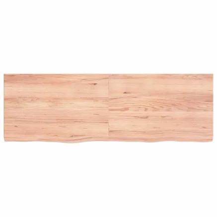 Dessus de table marron clair bois chêne massif traité 2