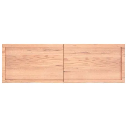 Dessus de table marron clair bois chêne massif traité 2