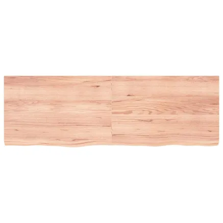 Dessus de table marron clair bois chêne massif traité 2