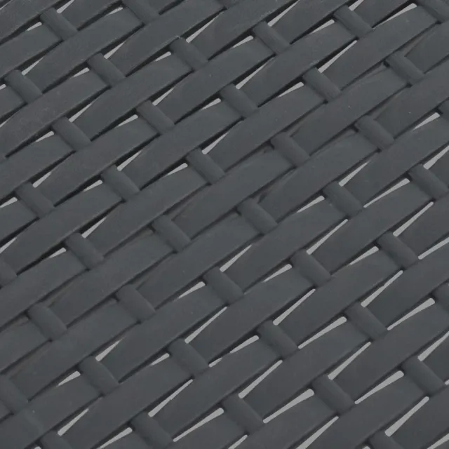 Table de jardin Anthracite 58x58x41 cm PP Rotin