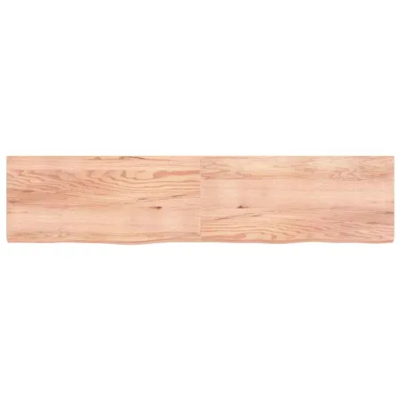 Dessus de table marron clair bois chêne massif traité