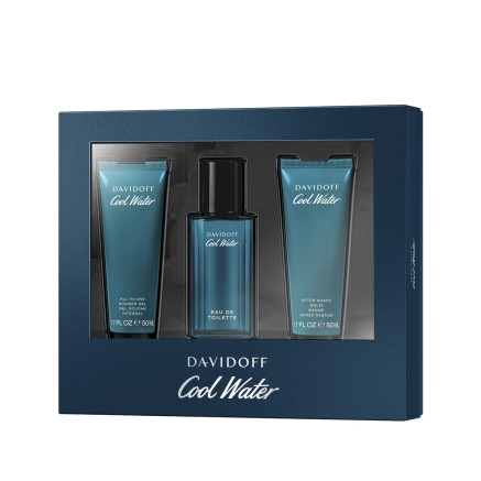 Set mit Herrenparfüm Davidoff EDT Cool Water 3 Stücke