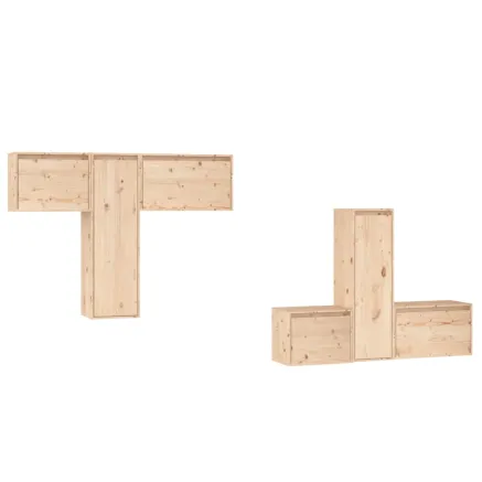 Meubles TV 6 pcs Bois massif de pin 2