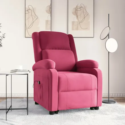 Fauteuil rouge velours