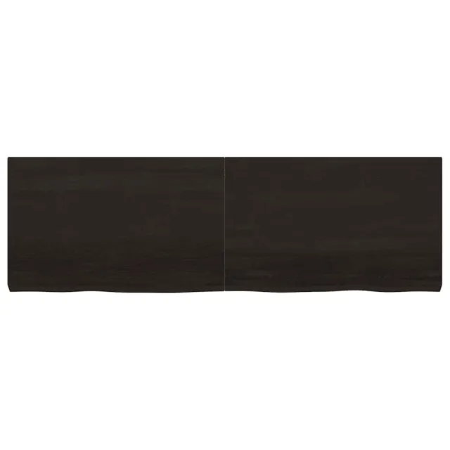 Dessus de table marron foncé bois chêne massif traité