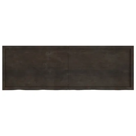 Dessus de table marron foncé bois chêne massif traité