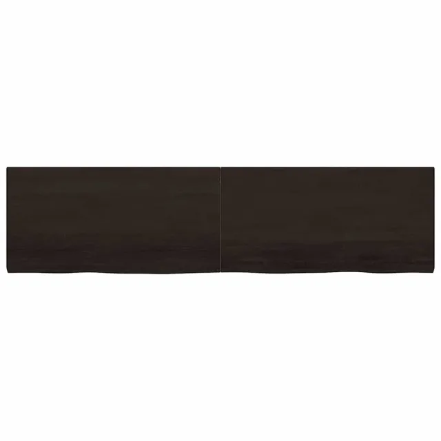 Dessus de table marron foncé bois chêne massif traité