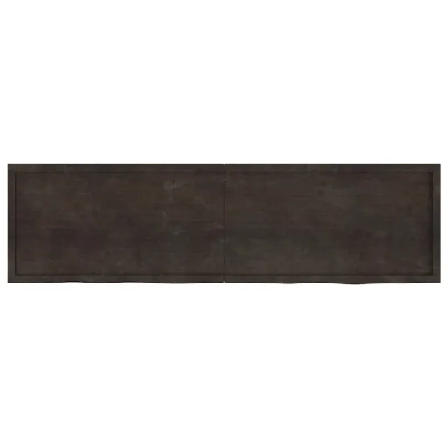 Dessus de table marron foncé bois chêne massif traité