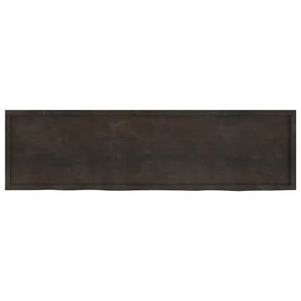 Dessus de table marron foncé bois chêne massif traité 2