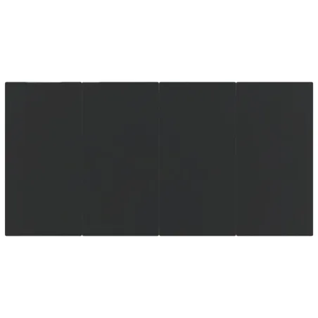 Ensemble à manger de jardin 7 pcs Noir Corde de coton et acier