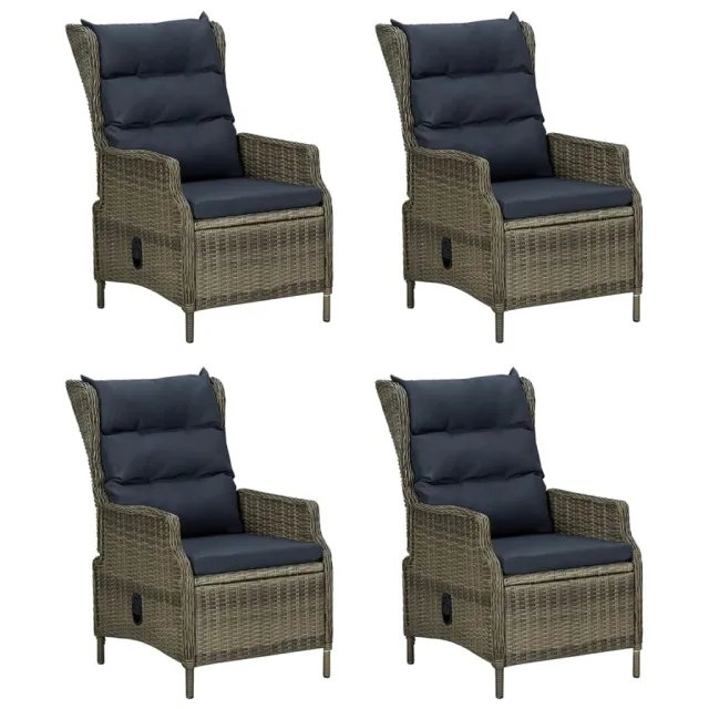 Ensemble à manger de jardin 5pcs Marron Résine tressée