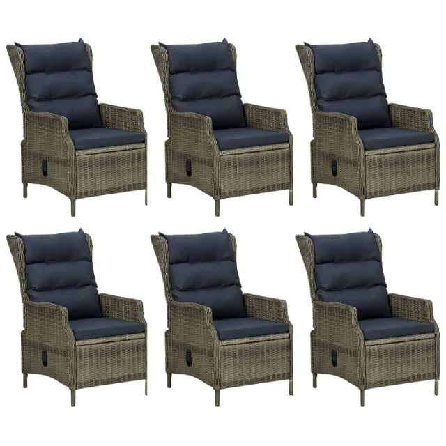 Ensemble à manger de jardin 7 pcs Marron Résine tressée