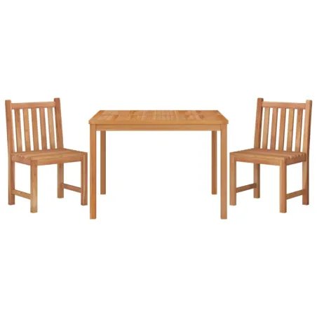 Ensemble à manger de jardin 3 pcs Bois de teck massif