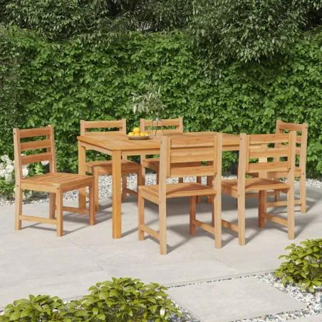 Chaises de jardin lot de 6 Bois de teck solide