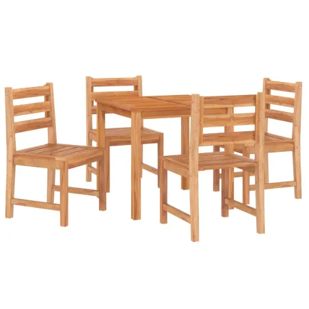 Ensemble à manger de jardin 5pcs Bois de teck massif