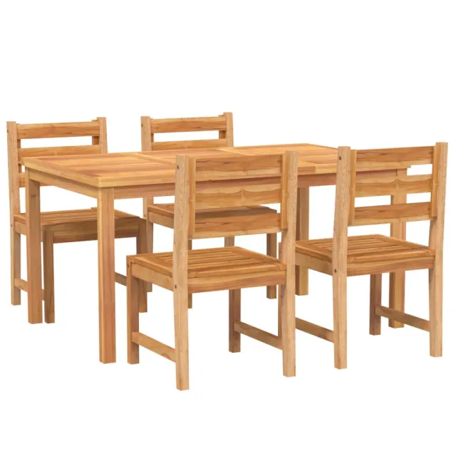 Ensemble à manger de jardin 5pcs Bois de teck massif
