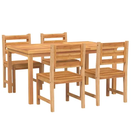 Ensemble à manger de jardin 5pcs Bois de teck massif