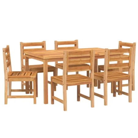 Ensemble à manger de jardin 7 pcs Bois de teck solide