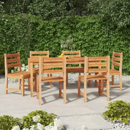 Ensemble à manger de jardin 7 pcs Bois de teck solide