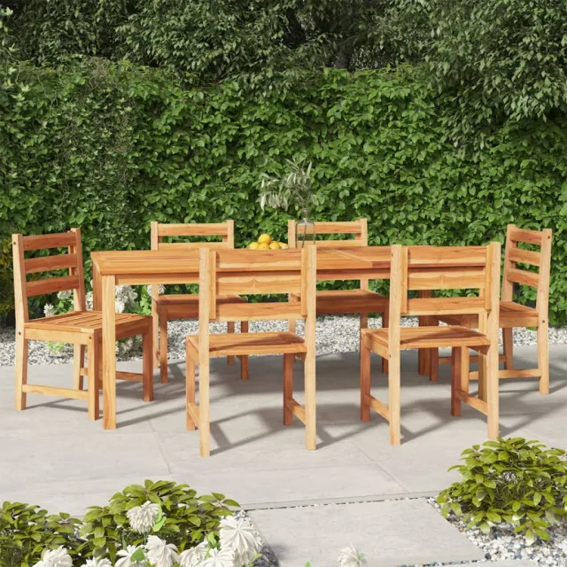 Ensemble à manger de jardin 7 pcs Bois de teck solide