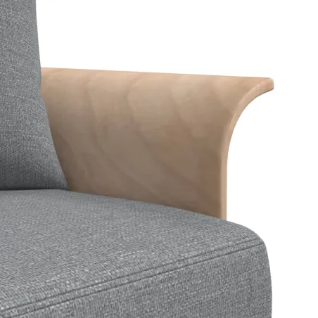 Canapé-lit en forme de L gris clair 279x140x70 cm tissu