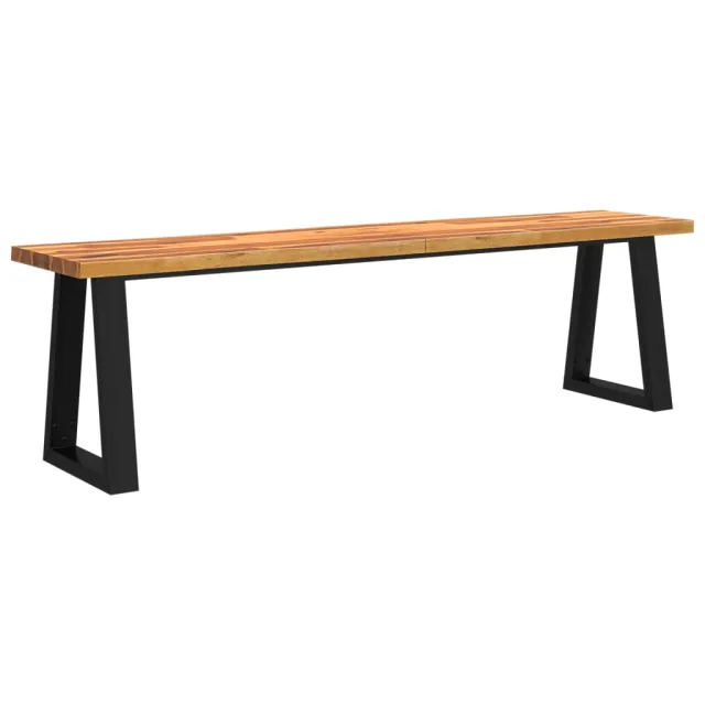 Ensemble à manger 3 pcs avec bord vivant bois massif d'acacia