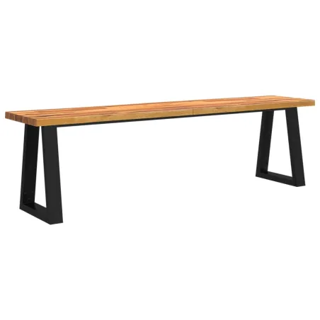 Ensemble à manger 3 pcs avec bord vivant bois massif d'acacia