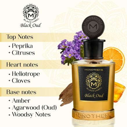 Profumo Unisex Monotheme Venezia BLACK LABEL Black Oud EDP 100 ml 2