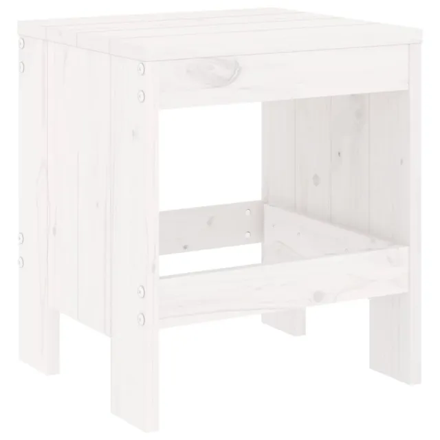 Ensemble de bistrot de jardin 3 pcs blanc bois de pin massif