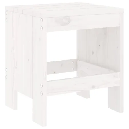 Ensemble de bistrot de jardin 3 pcs blanc bois de pin massif