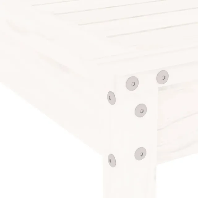Ensemble de bistrot de jardin 3 pcs blanc bois de pin massif