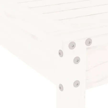 Ensemble de bistrot de jardin 3 pcs blanc bois de pin massif