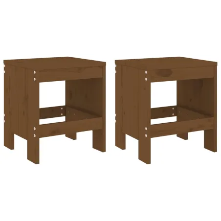 Ensemble de bistrot de jardin 3 pcs marron miel bois pin massif