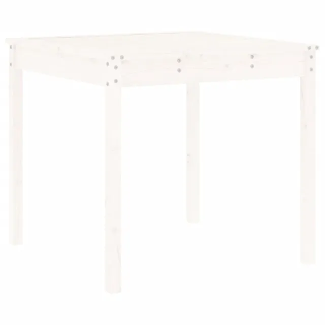 Ensemble à manger de jardin 5pcs blanc bois massif de pin