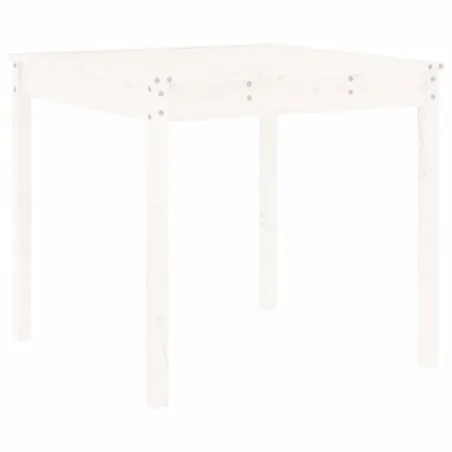 Ensemble à manger de jardin 5pcs blanc bois massif de pin