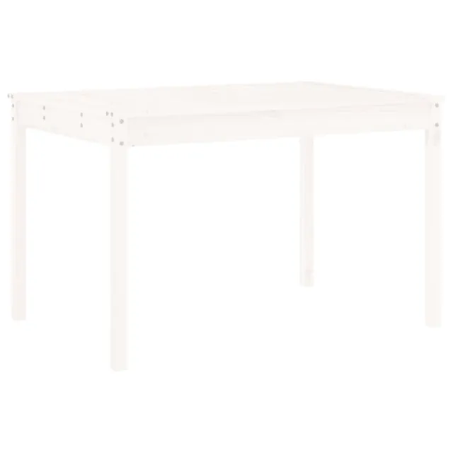 Ensemble à manger de jardin 5pcs blanc bois massif de pin