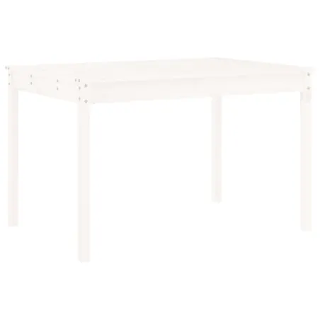 Ensemble à manger de jardin 5pcs blanc bois massif de pin