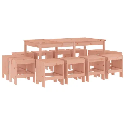 Ensemble à manger de jardin 13 pcs bois massif de Douglas 2