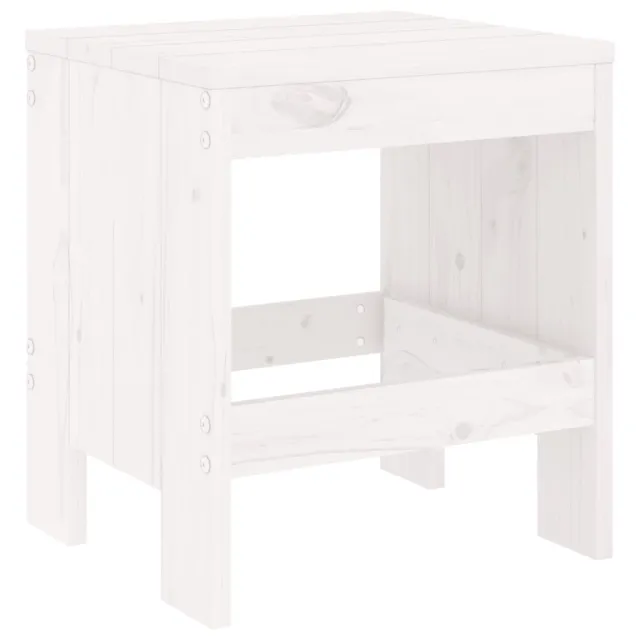 Ensemble à manger de jardin 17 pcs blanc bois massif de pin